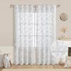 Butterfly Floral Lace Sheer Curtains Semi-Sheer Polyester Window Sheers Rod Pocket Grommet Style Modern Home Decor