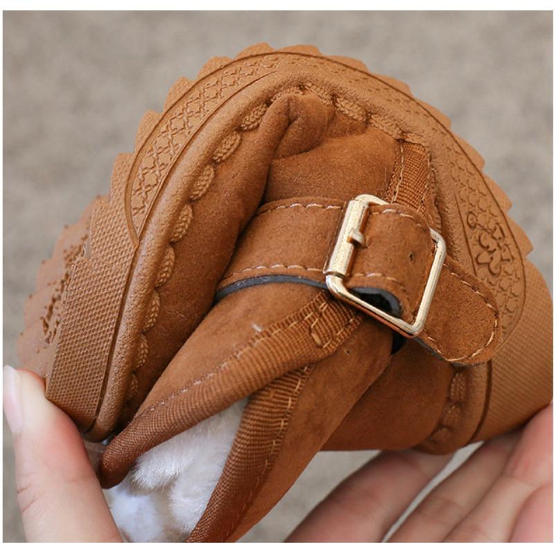 Зимние детские снегоступы, обувь для девочек, зимние сапоги для мальчиков, детские сапоги с плюшем и толстой хлопковой обувью