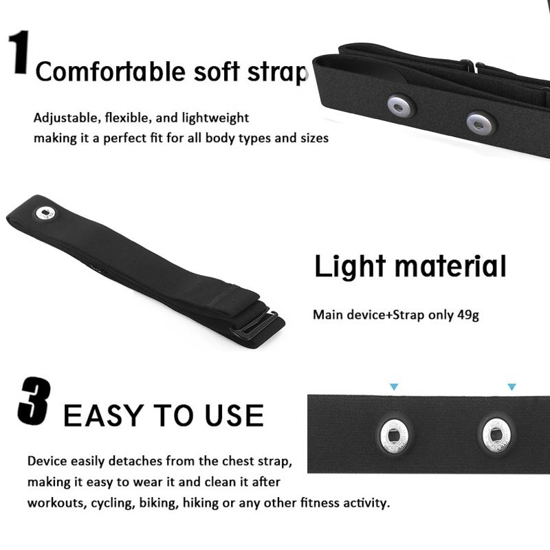 1 шт. сменный ремешок для пульсометра, совместимый с Polar H7 H9 H10 Coospo Wahoo Tick Garmin Magene Sensor Band Belt