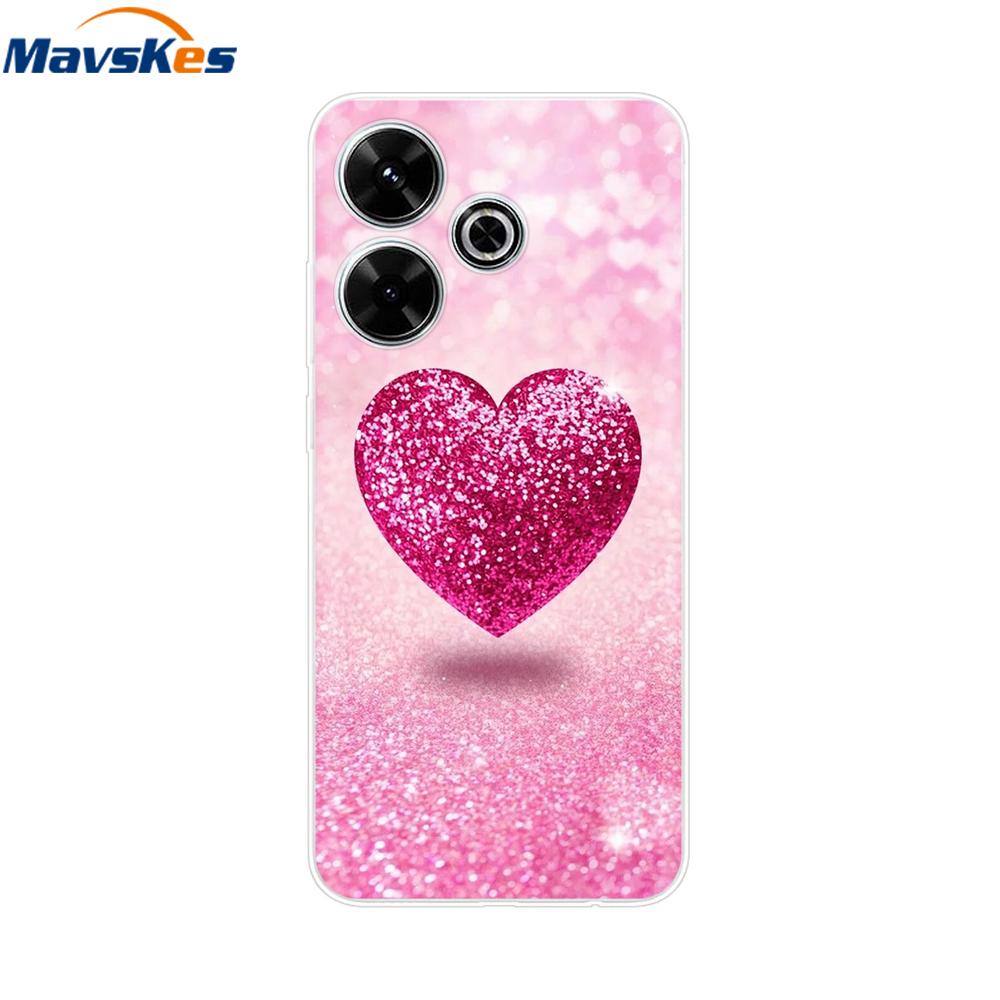 Чехол для Xiaomi Poco M6 4G Capa For Funda de teléfono Redmi 13 4G Задняя крышка For Etui Xiaomi Redmi 13 PocoM6 4G Phone Coque Para