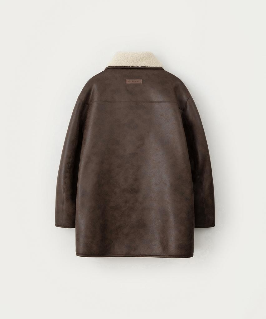 Somewherebutter Vintage Shearling Mustang - Dark Brown