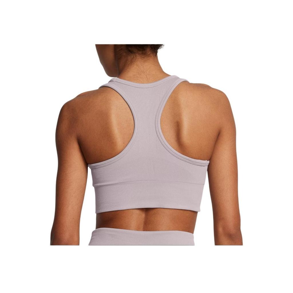Under Armour Rival Mid Fashion Soft Skin-Fit Pullover Sports Bra Женское нижнее белье Серый Фиолетовый 1384419-015