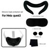 5pcs/Set Silicone VR Face Cover For Meta Quest 3 Lens Protector Cap Kit Sweat Proof Face Protective Mask For Meta Quest 3 VR