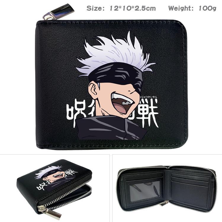 Jujutsu Kaisen Anime Zip PU Wallet Cartoon Print Coin Purse Large Capacity Card Holder Gojo Satoru Sukuna 1pcs