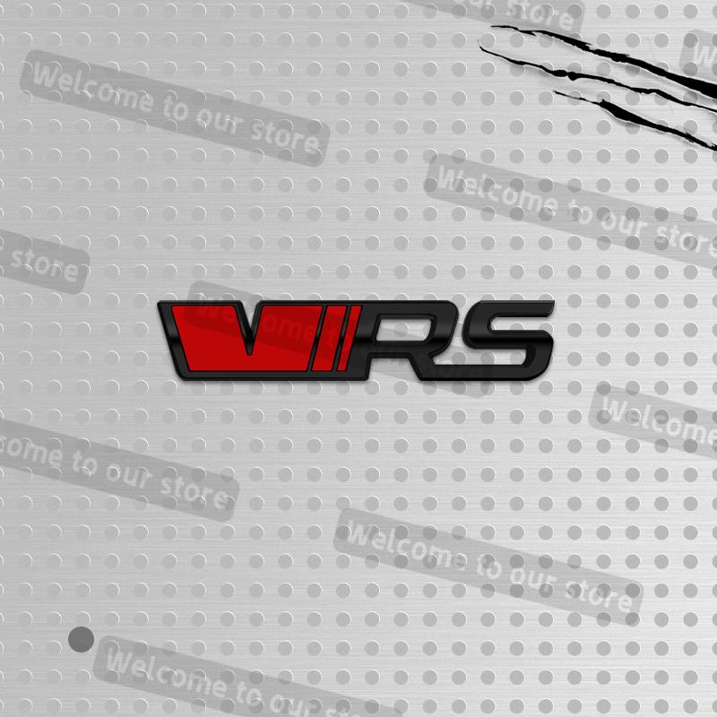 cycr3 3D Metal Car Styling VRS Emblem Decals Car Steering Wheel Badge Stickers For Skoda Kodiaq Fabia Enyaq Octavia Combi Kamiq Rapid