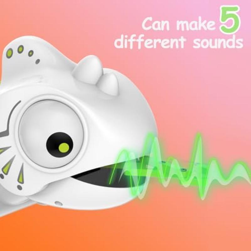 OBEST Робот-хамелеон на дистанционном управлении, Светящаяся и звуковая роботизированная игрушка, Игрушка-хамелеон-хищник для детей, мальчиков, девочек, Подарки