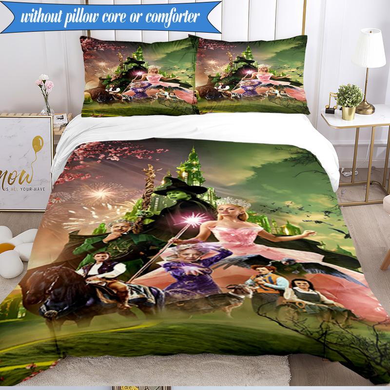 Magic witch And Friendship 3pcs K-pop music group Bedding set,Ideal for Bedroom, Dormitory,Including Duvet Cover And 2pcs Pillowcases,Fan gifts