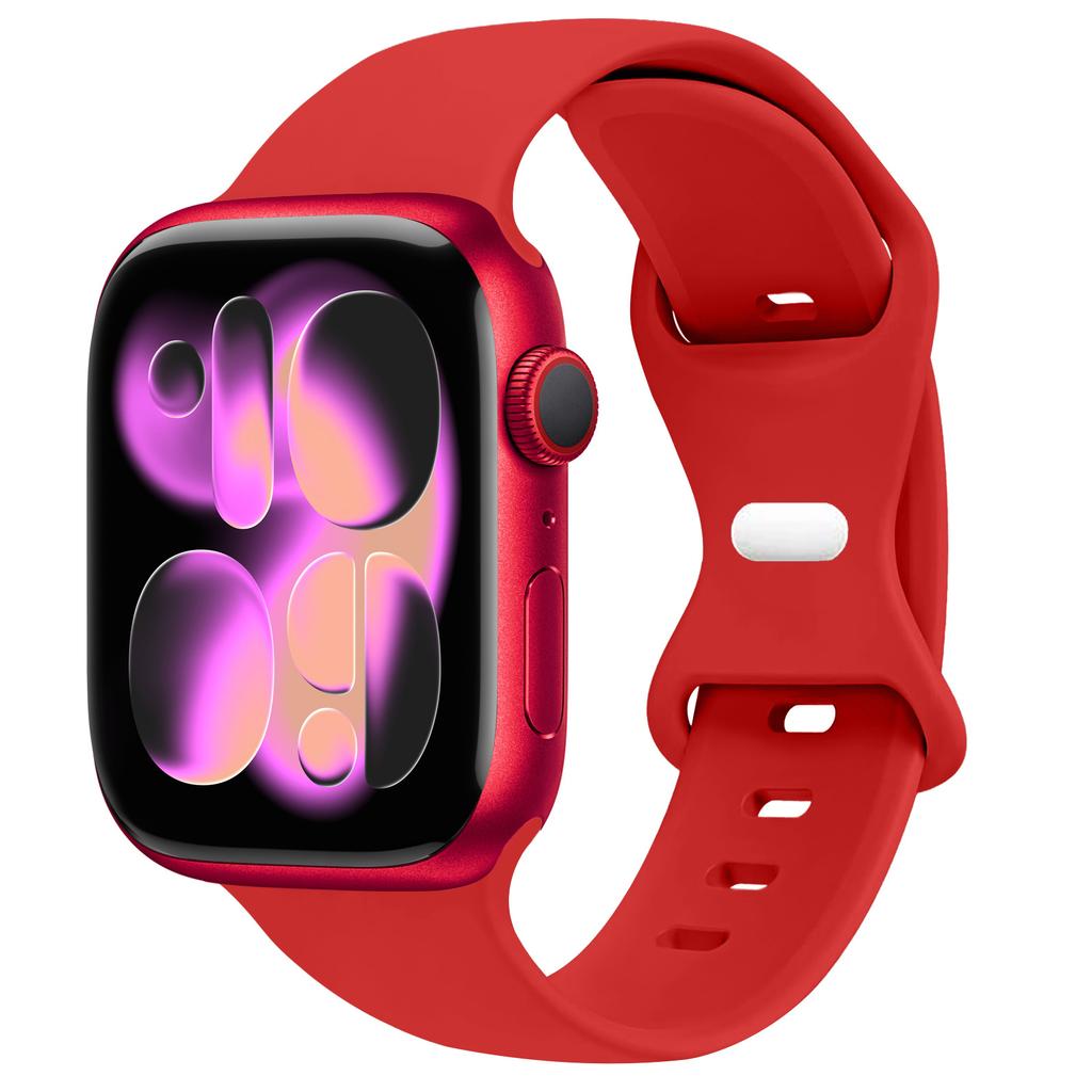 Спортивный силиконовый ремешок для Apple Watch Bands 40мм 44мм 46мм 45мм 41мм 49 42мм Correa Браслет iWatch серия 10 11 9 8 7 ultra 3 SE