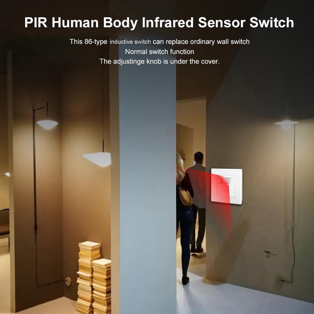 110?240В 86?Тип Мощный Инфракрасный Датчик Движения PIR Индуктивный Настенный Умный Выключатель