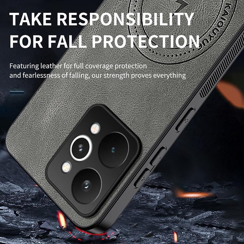 Чехол для Realme 15 5G Роскошный из овчины Магнитный Magsafe Беспроводная зарядка Матовый чехол для Realme 15pro Противоударный Защитный бампер