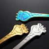 304 нержавеющая сталь детская мультяшная олень красочный титановый позолоченный маленькая вилка ложка подарки для матери и ребенка посуда ребенок
