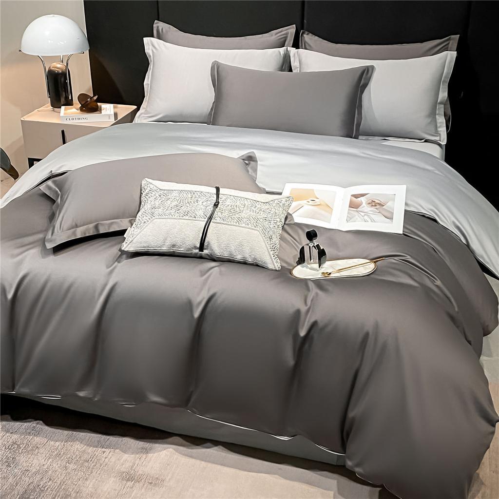 Long Staple Cotton 80 Count Pure Cotton Solid Color Single Duvet Cover Three Piece Set Four Piece Set Solid Color Duvet Cover