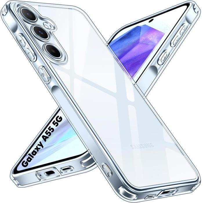 Coque pour Samsung Galaxy A55 5G - Silicone Gel TPU Transparent Protection Souple Ultra Mince Phonillico®