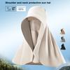 Sun Protection Beach Hat Extended Brim Shawl Design Breathable Golfing Sun Barrel Hat with UV Protection