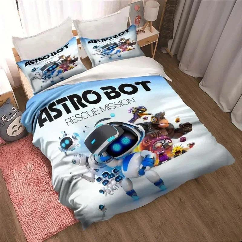ASTRO BOT Милый Мультяшный Комплект Постельного Белья Пододеяльник Наволочка Односпальный Двуспальный King Size Взрослый Мальчики Спальня