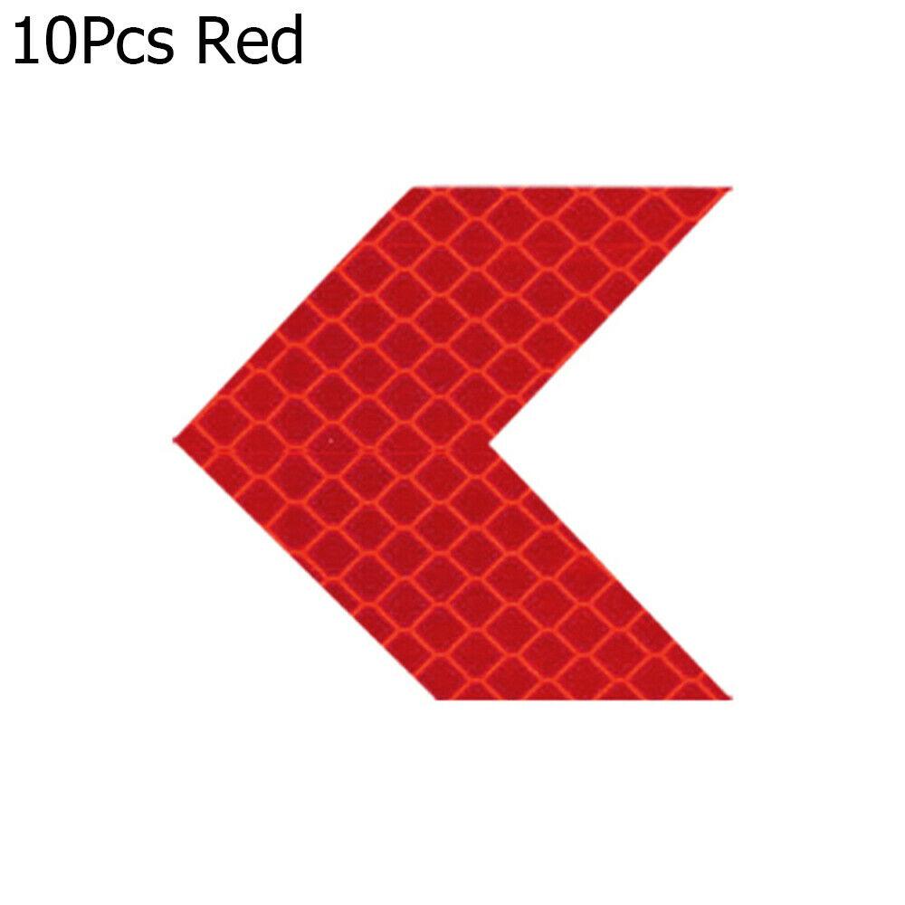 10pcs Car Reflective Strip Stickers Rear Bumper Night Safety Warning Decal Tape