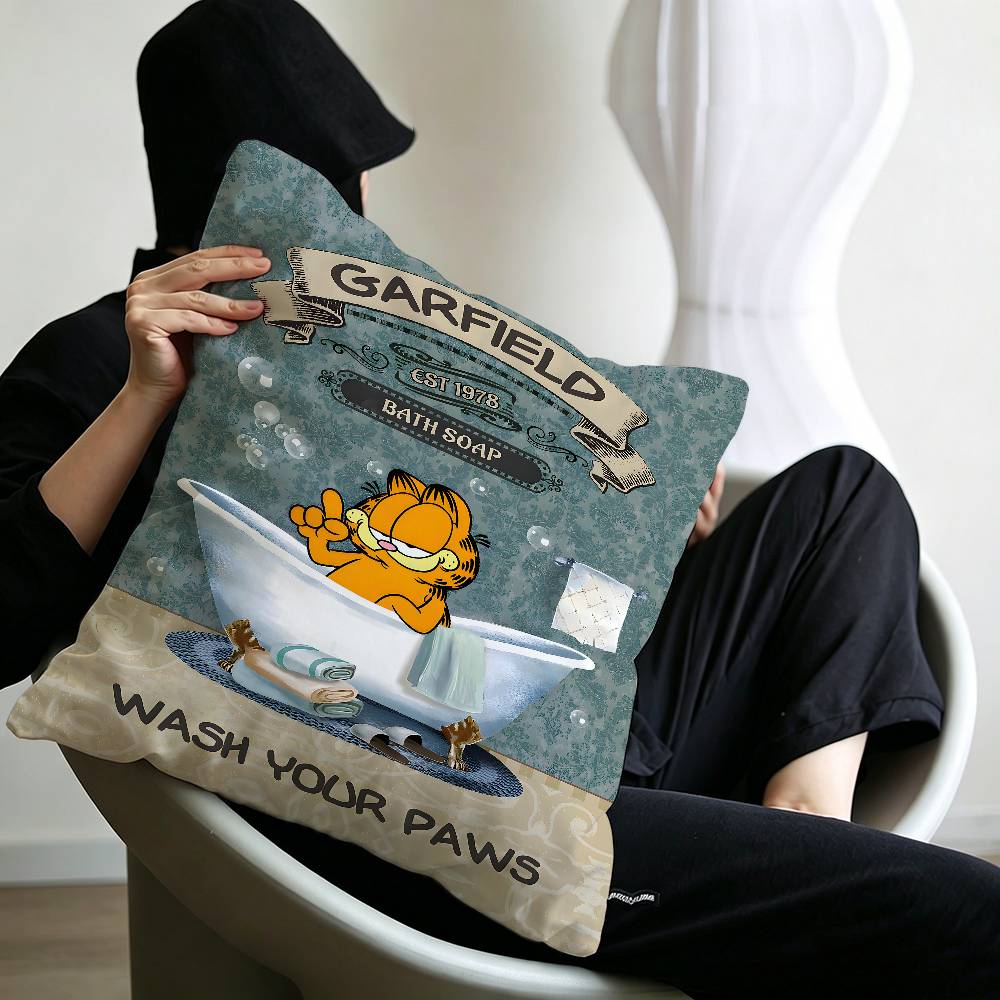 Cartoon garfield Cute cat Pillow Cushion Cover Pillowcase Living Room Sofa Home Decor Customized