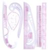 6PCS French Metric Ruler Clothing Fashion Ruler Curve Shaped Grading Rulers Sewing Tools