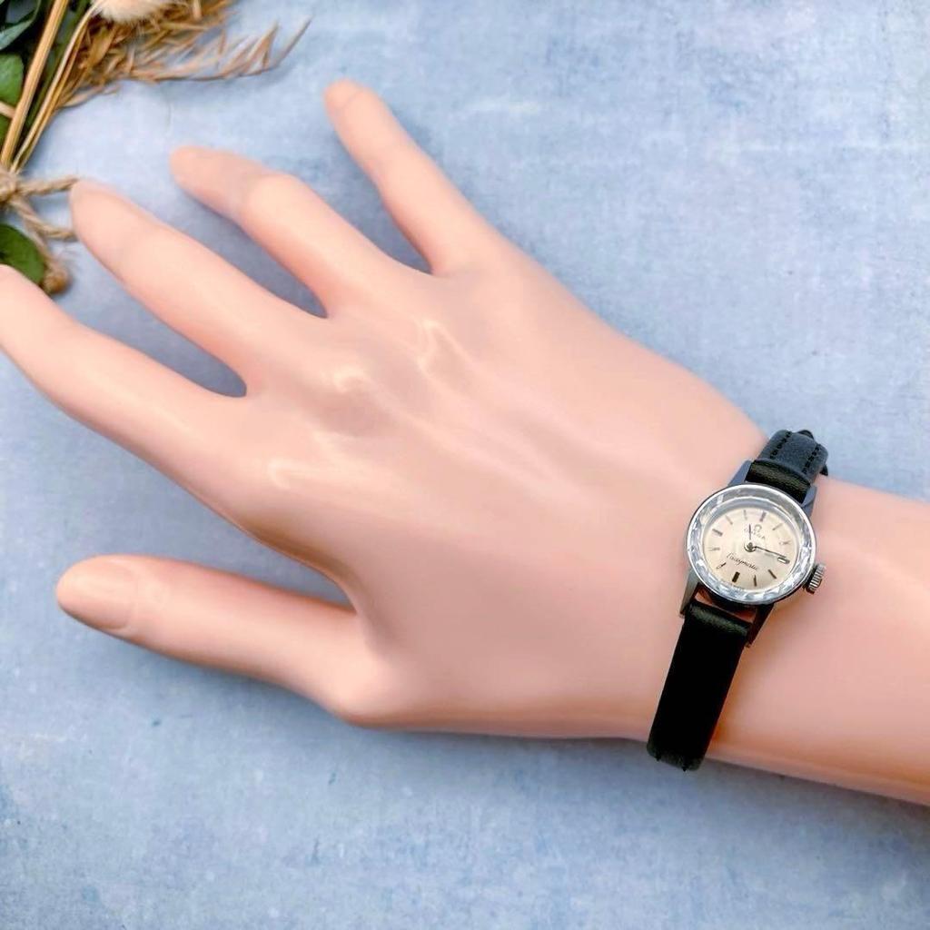 Б/У [Рабочий экземпляр] OMEGA Ladymatic Часы с ручным заводом Граненое стекло Новый ремешок Omega Ручные часы Ladymatic Винтаж
