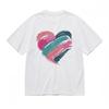 Men's Comfy Classic T-Shirt Multicolor Heart Splatter Pattern Abstract Art Tee