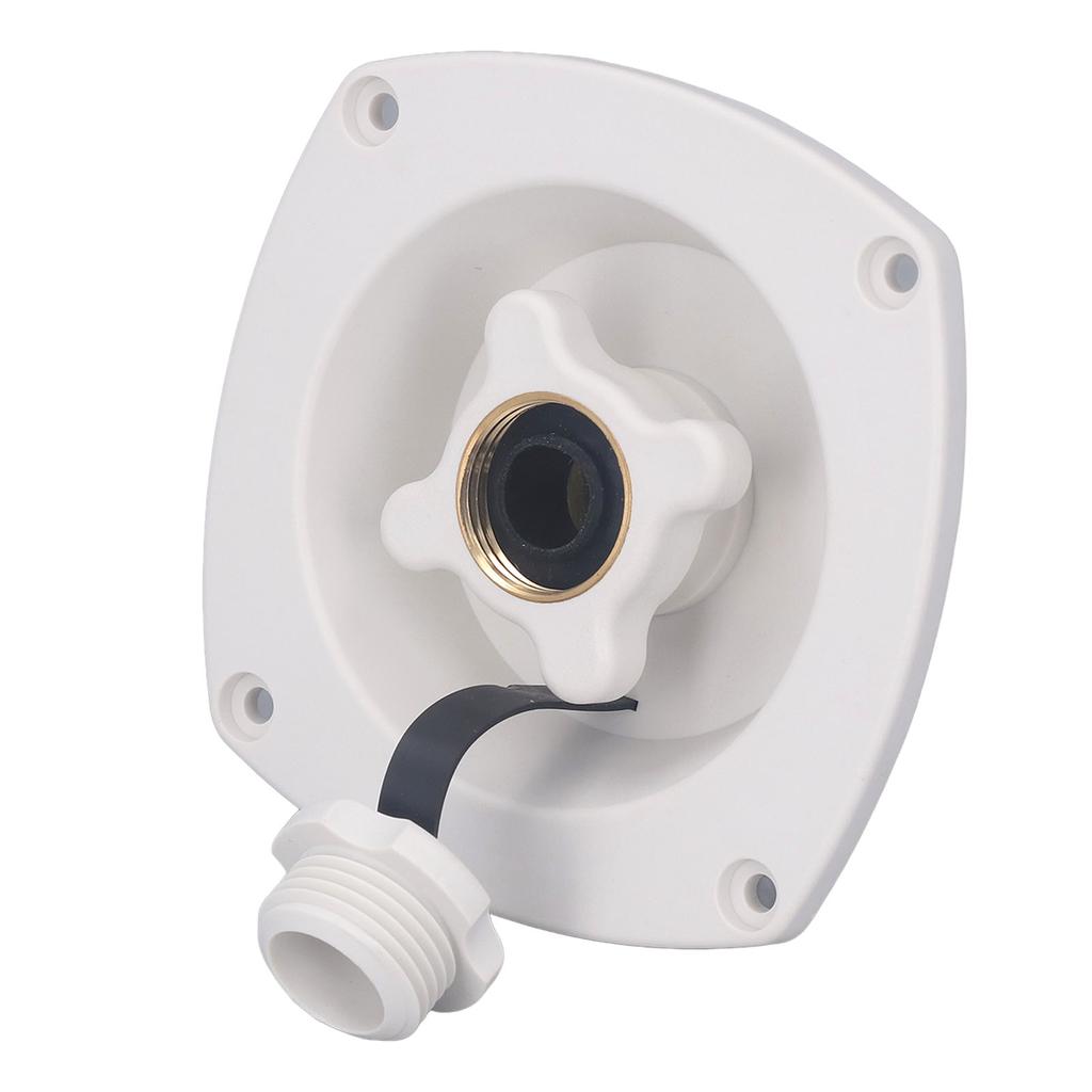 Rv Wall Mount Water Inlet Pressure Regulated City Water Entry with Quick Connector for Trailer Camper Boat White