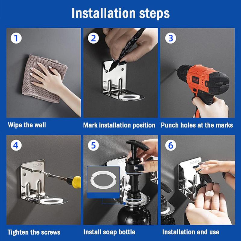 500 мл Белый лосьон Бутылка для настенного крепления для душа Бутылки для мыла с этикетками Диспенсеры для мытья тела для ванной комнаты, кухни, раковины