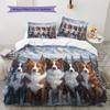 Border Collie Pattern Bedding Home Decoration Birthday Gift (1 * duvet cover + 2 * pillowcase, without core)