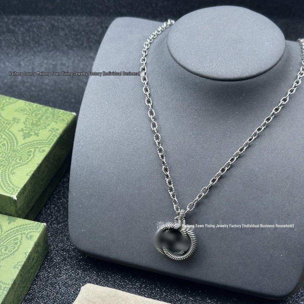 Винтажное ожерелье с двойным символом G, черепом и ключом: Унисекс Большой Размер, Смелая Любовь и Цепочка-свитер с Головой Тигра