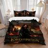 Custom Textile Rings Power Bedding 3 Piece Set HD Print Duvet Cover Pillowcases for Teens Adult Bedroom Decoration
