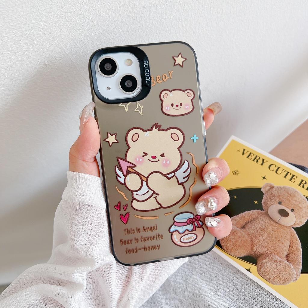 Силиконовый чехол с изображением медведя-купидона для Xiaomi Redmi Note 12 11 Samsung A54 A24 A14 Oppo A78 A58 A38 Tecno Spark 10 30C Funda Painted Cover Soft TPU Bumper