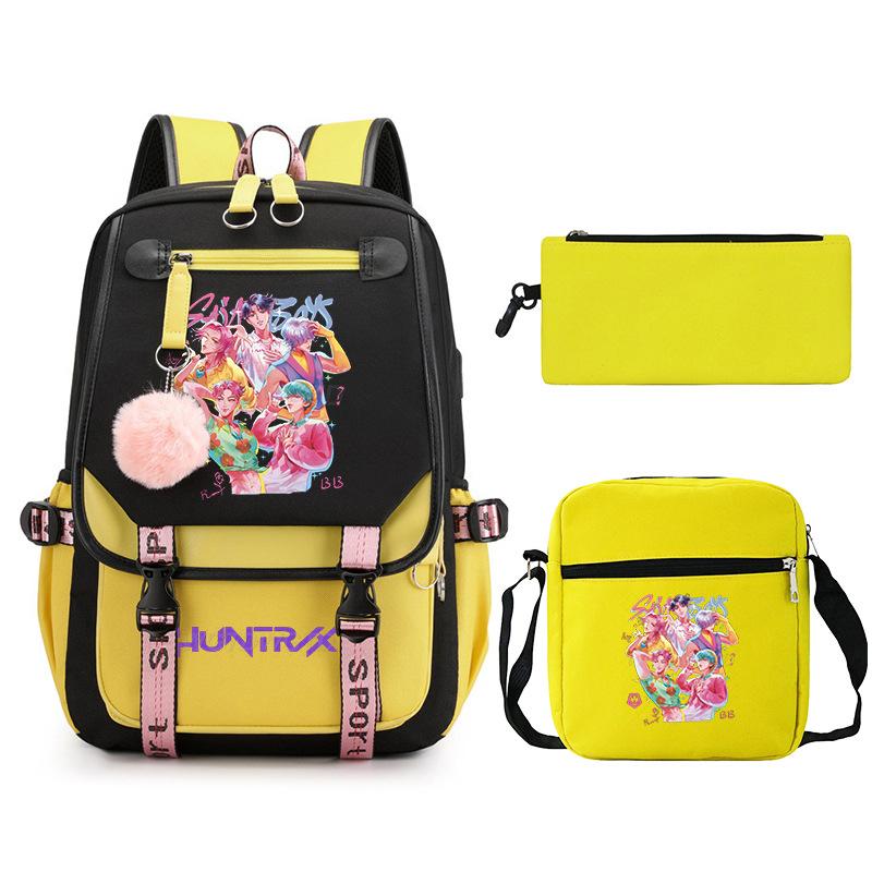 Animation Cartoon Printing High Value Fashion Shoulder Bag Casual Pencil Bag Campus Trend Student Schoolbag