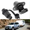 12V 3 Pin 3 Pole Trailer Socket Connectors Plug-in Interface Adapter Round Trailer Tractor Plug for Car Caravan Truck Vehicle