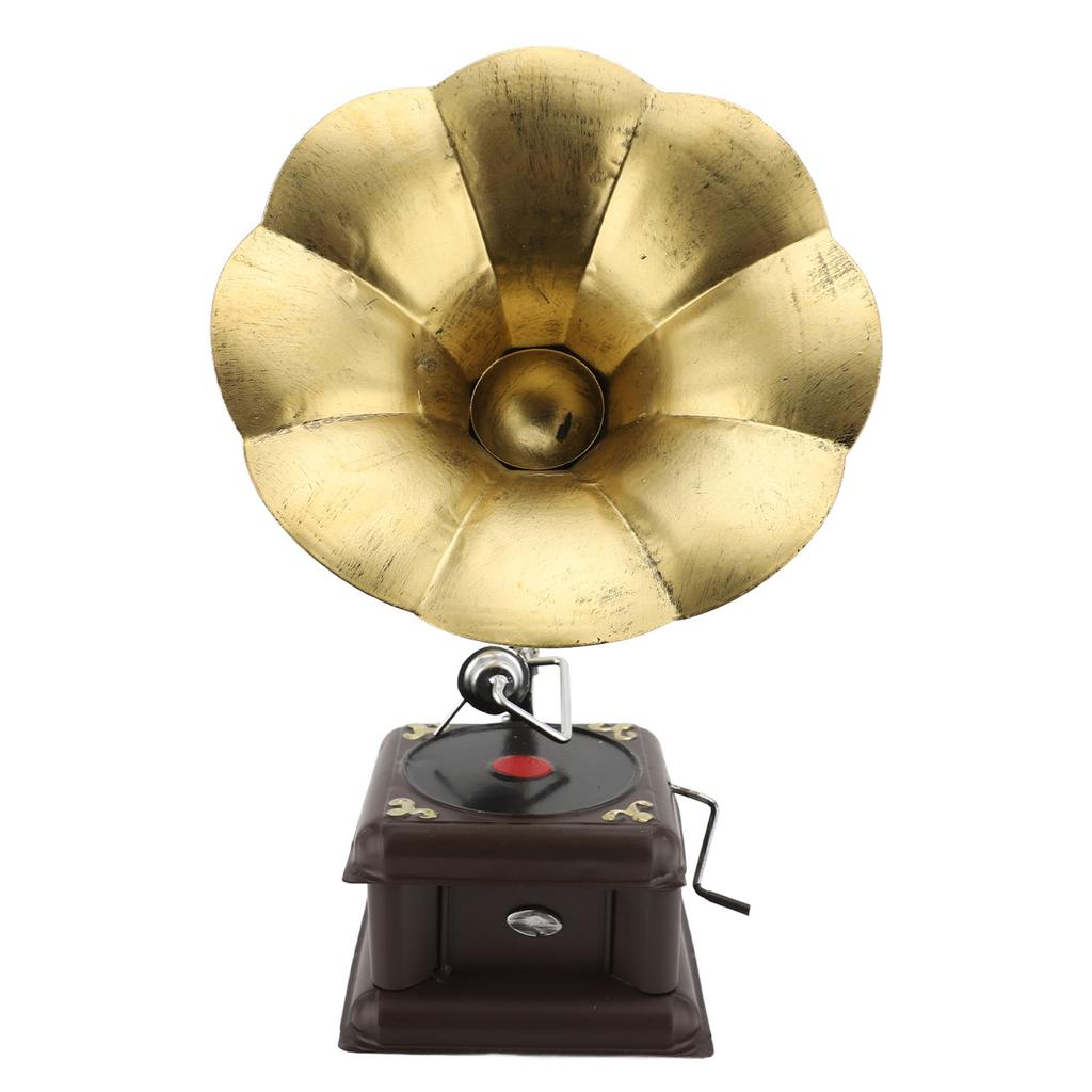 Vintage Phonograph Model Iron Erosion Resistant Retro Phonograph Gramophone Ornament