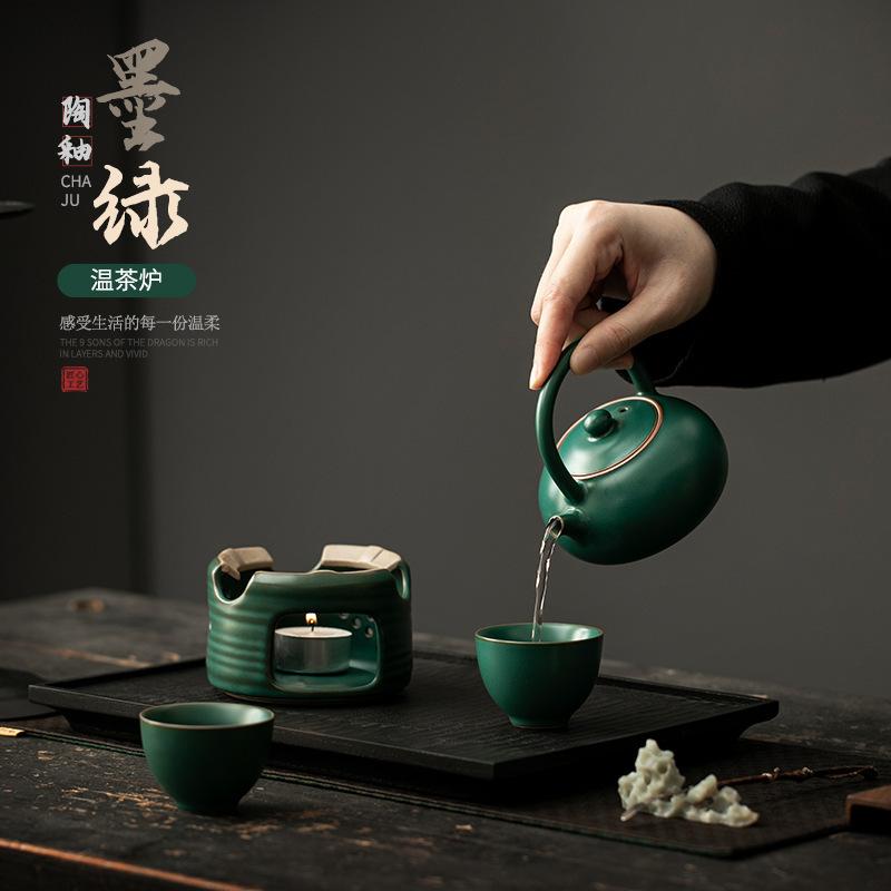Household candle heating insulation base Chinese ceramic tea warmer winter tea warmer indoor teapot heating base