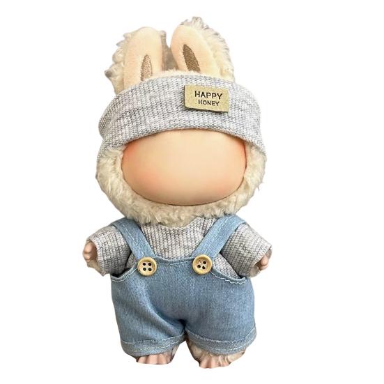 Комплект одежды для куклы 17 см Шляпа Комбинезон Наряд для куклы Одежда для игры Модные аксессуары для легкого одевания