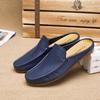 Shoes Men Lightweight Bean Shoes Summer Push Lazy Breathable Casual Half Support Slippers for Men Hole Men Shoes