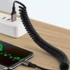 Кабель USB C/A на Type C Кабель для быстрой зарядки 6A Спиральный шнур для автомобиля Автомобиля Телефонов Эффективный шнур питания
