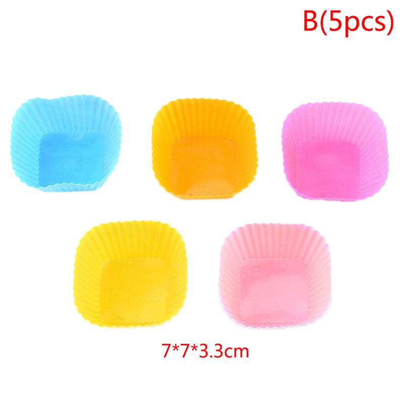 5 шт./компл. силиконовые формы для торта, инструменты для выпечки, силиконовые формы для кексов и маффинов, кексов для самостоятельного изготовления, случайный цвет