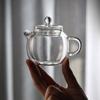 150Ml/5Oz Mini Clear Glass Teapot High Borosilicate For  Beverages Teapot For One Person Use Kung Fu Tea For Home Office Cafe