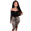 J25PT025 Summer Women's Sexy Lace Trim Three-Quarter Straight-Leg Pants - Casual & Versatile
