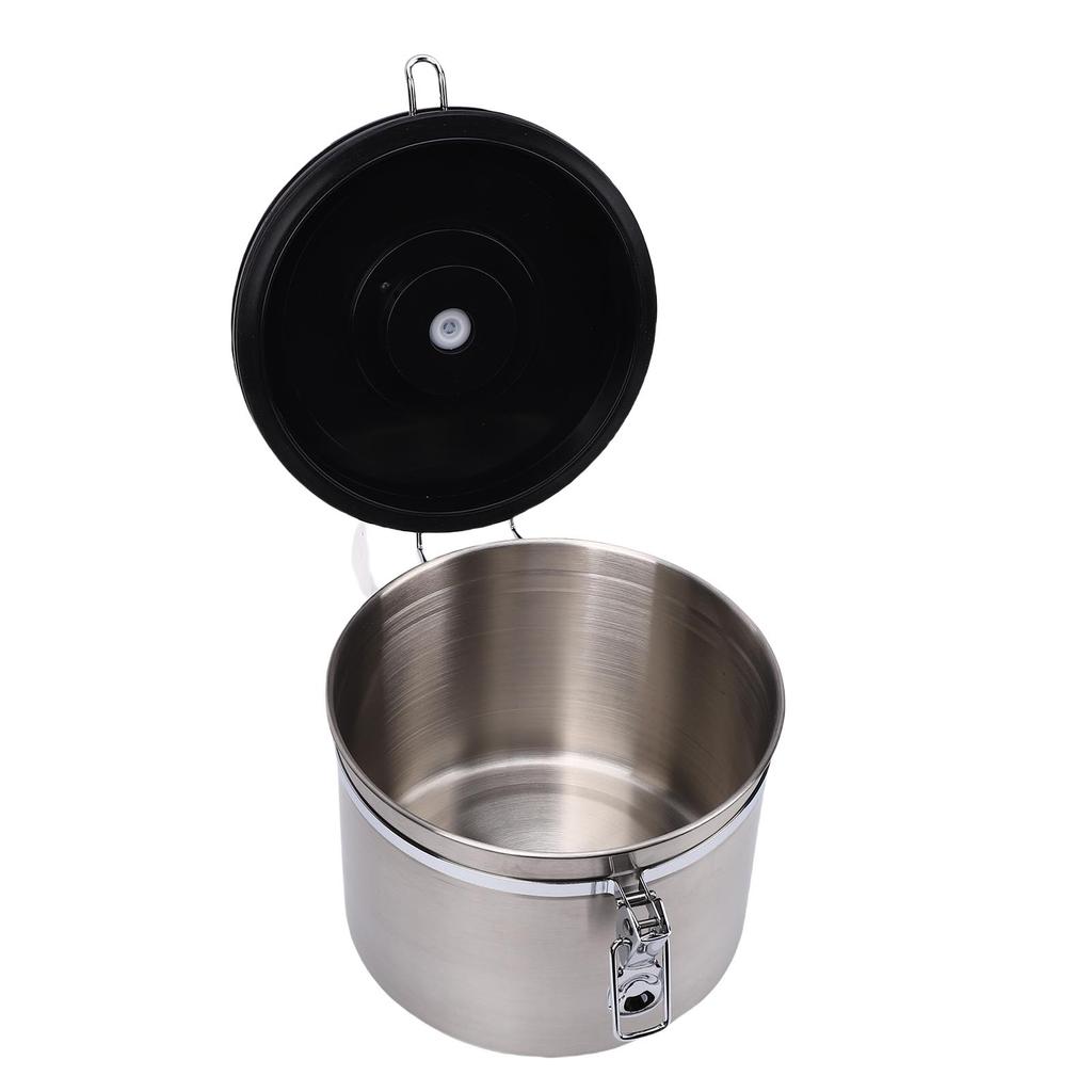 Coffee Canister 2.5L Airtight Stainless Steel Kitchen Food Storage Container with Lid Date Tracker Scoop for Grounds