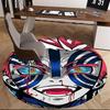 1pc Anime Cartoon Design Round Carpet  Office Chair Mat with BloodCurdling Eyes Print  NonSlip Rug for Home Decor