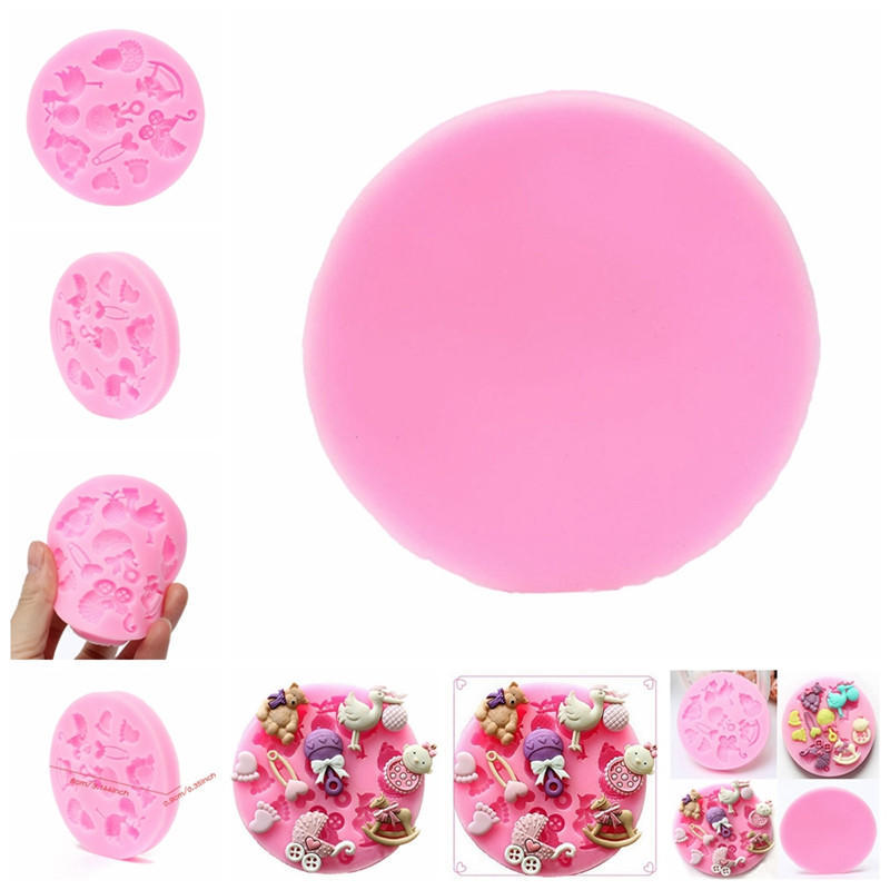 Силиконовая форма для детского душа, форма для помадки, торта, шоколадная выпечка, сахарный декор, MEIfang