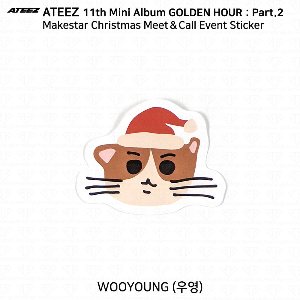 ATEEZ Golden Hour Часть 2 Makestar Christmas Meet&Call Event Фотокарточка Наклейка