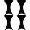 Table Cover - VIDAXL - 4X - Elastic - Black - Washable - 120 Cm Height