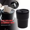 1Pc New Multifunctional Car Mini Trash Bin Cup Holder Car Trash Can Auto Holder Cap Mounts Black Plastic Interior Accessories