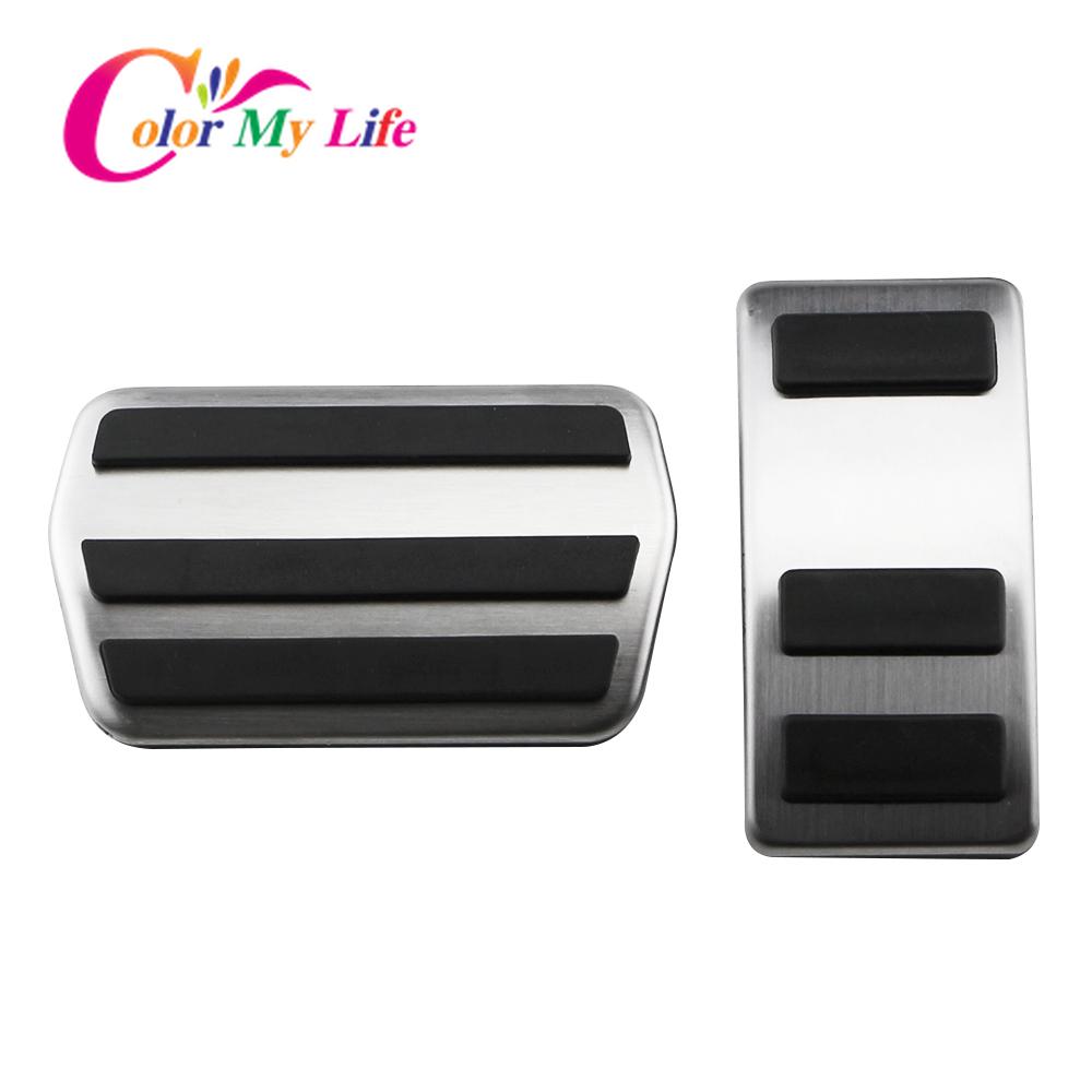 Педали Color My Life AT для Ford Focus 4 MK4 2018 года, защитная крышка для автомобильной педали из нержавеющей стали