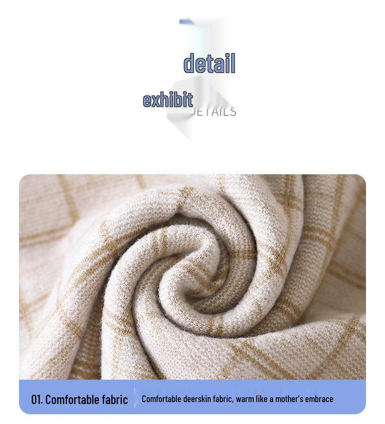 Детский термо-бархатный пижамный комплект: Теплый осенне-зимний пижамный комплект для мальчиков и девочек - Комплект из топа и брюк