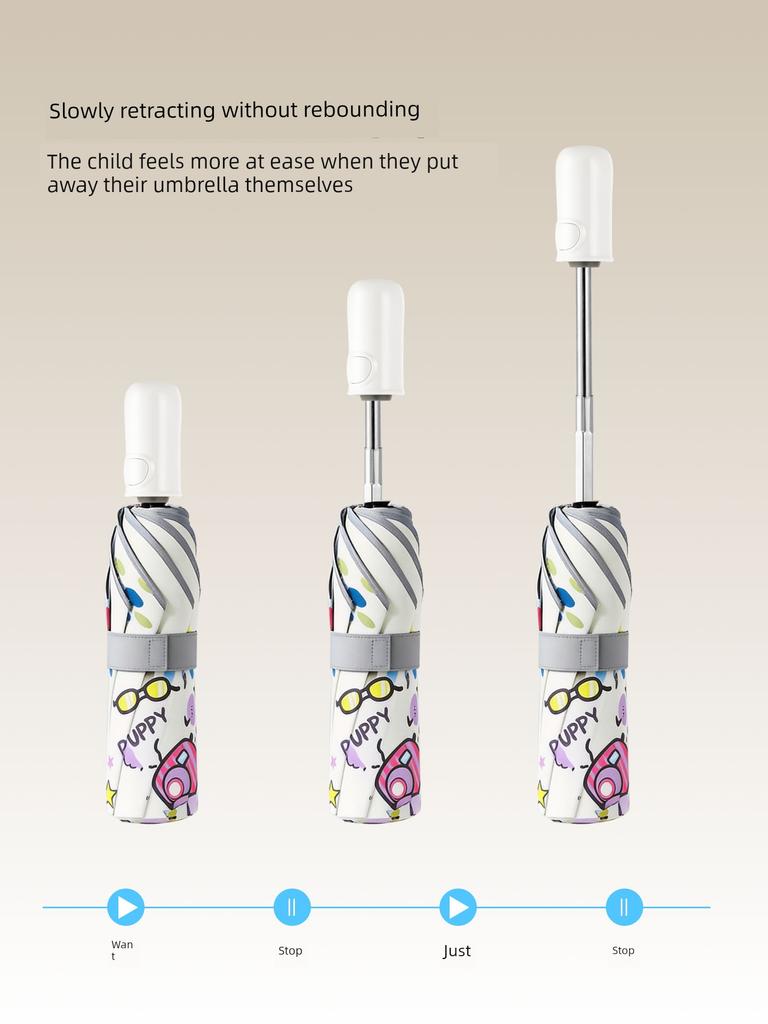 Children's Umbrella for Girls and Boys, Special for Students Going to School, Fully Automatic Umbrella with One-Touch Opening and Closing