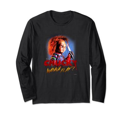 Футболка с длинным рукавом с надписью «Chucky POSTER»